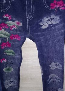 Floral Printed Jeggings For Girls And Woman&#39;s