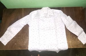 Patterned White Shirt