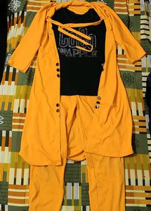 Top, Plazo, Nd Shrug 3 Pieces