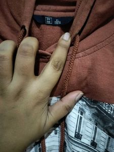 Brown Graphic Hoodie