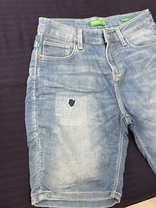 Benetton Denim Shorts - Distressed