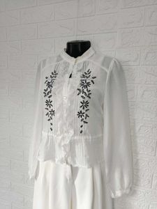 Imported Embroidered Lace Top