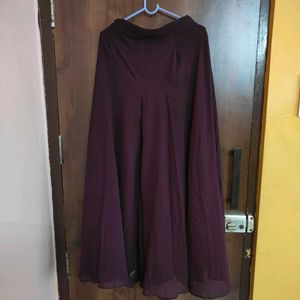 Plum Embroidered Pant Set