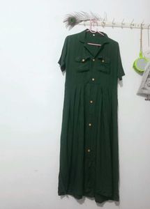 New Bottole Green One Piece - Kurti