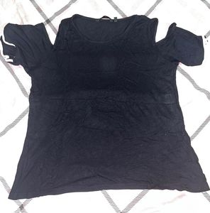 Cold Shoulder Top - Black