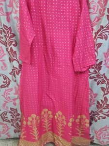 Pink Printed Kurta