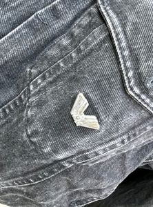 WAMPUM grey black  denim jacket