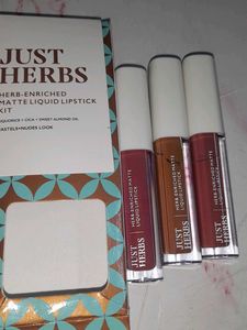 Just Herbs 3 Liquid Lipstick Set