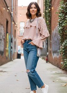 Lace Ruffle Top