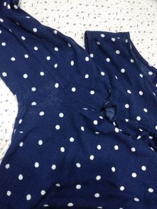 Polka Dot Cold Shoulder Top