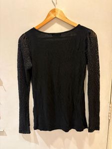 Beautiful Black Lace Sleeve Top -ONLY