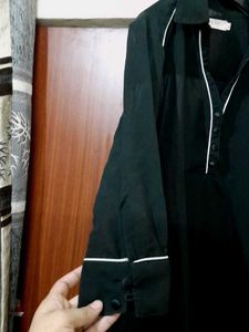 Black Sheer Kurti Type Top