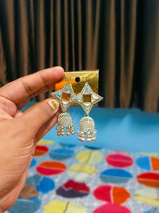 Star Jhumka Earrings