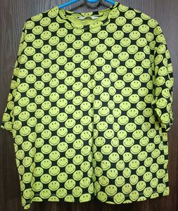 ONLY Smiley Face Boxy Tee
