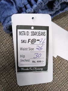 F@76 Size-26 (Sale) Latest Ladies high waist Jeans