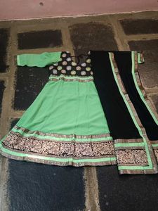 Elegant Green Anarkali Suit
