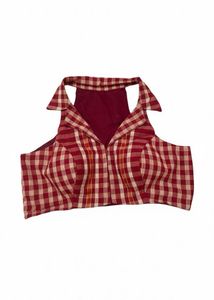 Elegant White &amp; Red Saree with padded blouse