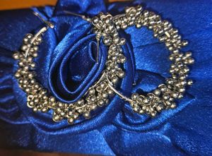 Silver Toned Ear Drops with Bells