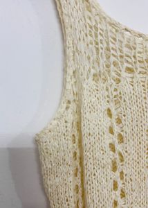 Knitted Vest Top - Cream Colour