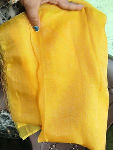 Yellow fandy silk Fabric Material