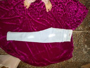 Women Girls Skinny Jeans High Waist Light Blue
