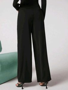 KOTTY Women Regular Fit Black Cotton Blend Trouser