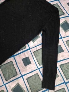 Elegant Black Knit Sweater