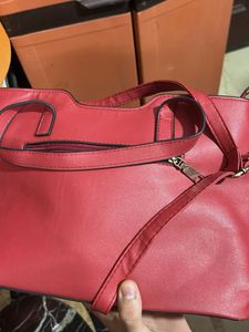 Red &#34;Sweet SA&#34; Hand Bag
