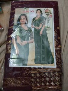 Singapore Chiffon Saree With Blouse