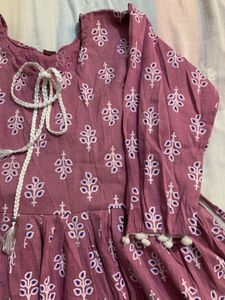 Cute Pink Floral Kurta