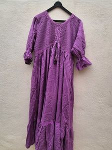 💜 Lavender Ethnic Flare Gown