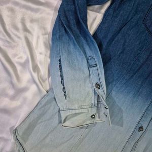 Denim Two Shade Shirt For Men