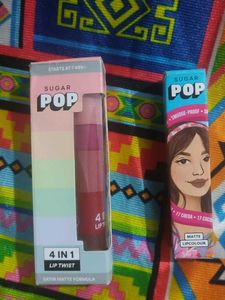 Combo Of Sugar  Pop 4 In 1 Lip colour And Lipstick