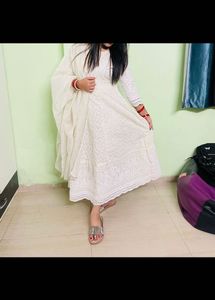Elegant White Ethnic Gown