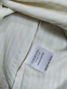 Auburn Hill Yellow Silver Striped Formal Shirt