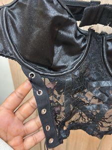 Black Lace Corset Bralette