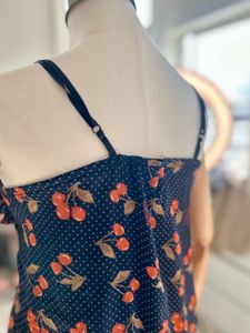 Tiered Cherry Print top