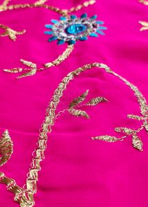 Elegant Pink n blue saree