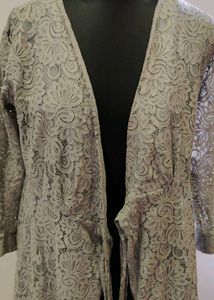 Lace Midi Wrap Dress
