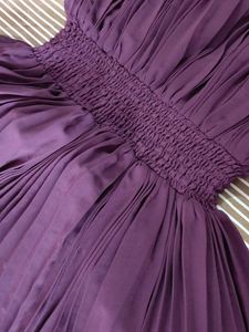 Burgundy Pleated Maxi Dress