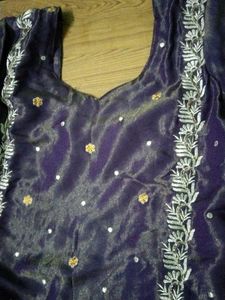 Embroidered salwar suit with dupatta