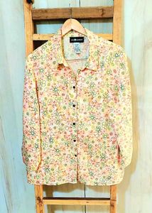 Peach Colour Printed Cotton Shirt Size-42
