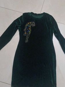Excellent velvet party wear dress