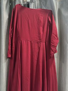 Elegant Maroon Embellished Dress