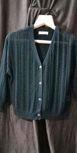 Crochet Net V Neck Black Crop Top