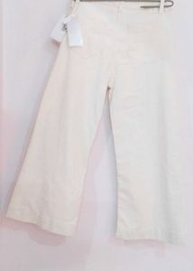 (With Tag) White Straight Jeans For Women