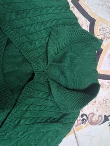 Cable Knit Polo Collar Cut Out Top