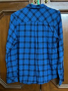 Harvard Unisex Blue &amp; Black Checkered Shirt