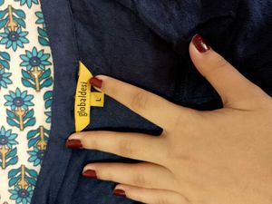 Navy Blue Button-Down Tunic