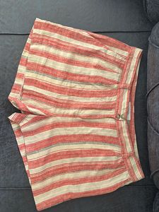 Striped High-Waisted Shorts